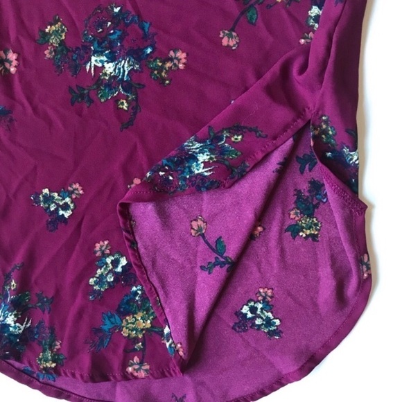 Rewind Colorblock Floral Capped Sleeve Blouse Size Small - Picture 6 of 8